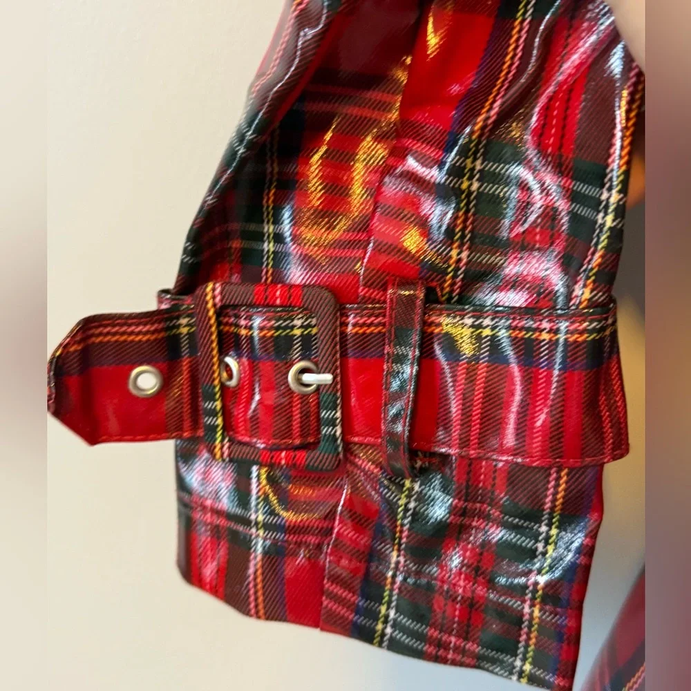 Plaid coated trench coat. - Picture 5 of 7